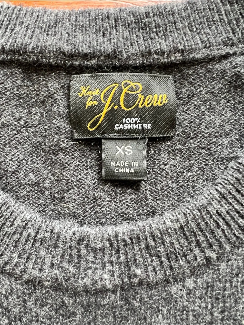 PAIR of J. Crew Men’s 100% Cashmere Gray Crew Neck Sweaters Size XS